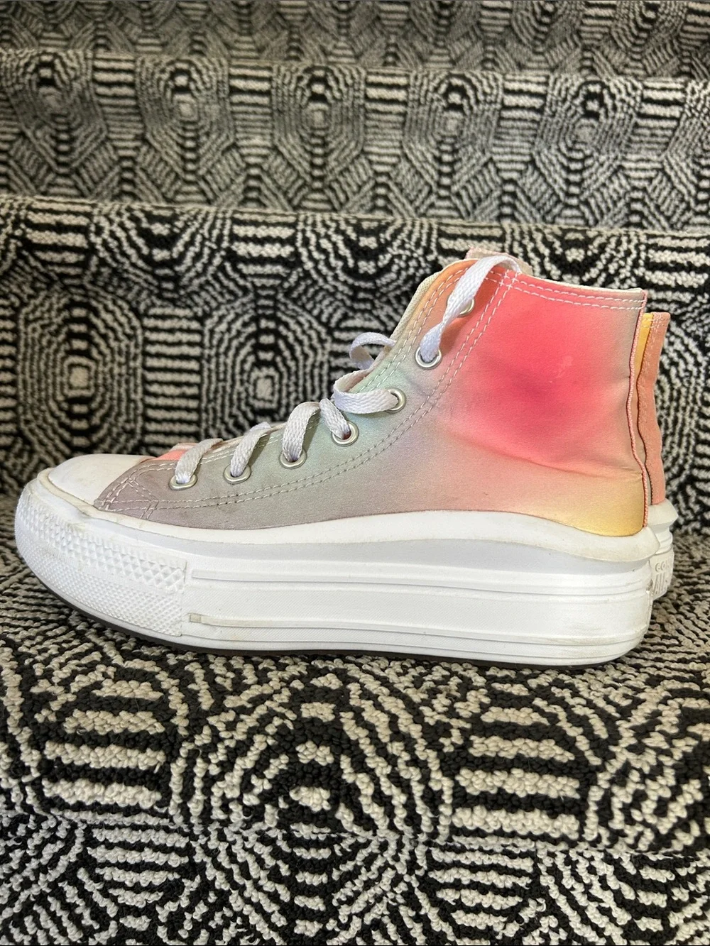 Converse High Top Tie-Dye Platform Sneakers